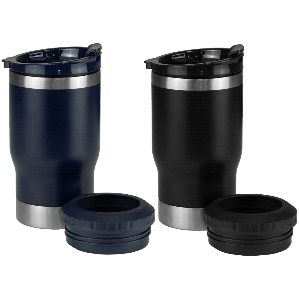 Trekk 350ml 2-In-1 Tumbler Cooler with one colour print