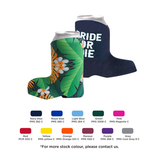 Boot Shape Stubby Holder - Screen Printed